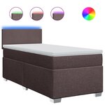 vidaXL Sommier à lattes de lit avec matelas Marron foncé 100x200 cm