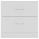 vidaXL Tables de chevet 2 Pièces Blanc 40x30x40 cm Bois d'ingénierie