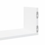 vidaXL Étagères murales 3 Pièces blanc 58x18x18 cm bois d'ingénierie