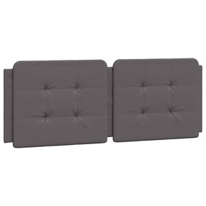 vidaXL Coussin de tête de lit Zadar gris 140 cm similicuir