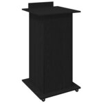 vidaXL Podium avec roue Chêne noir 55 x 55 x 107 cm Bois d'ingénierie