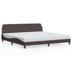 vidaXL Cadre de lit sans matelas marron foncé 200x200 cm tissu