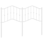 vidaXL Tête de lit métal blanc 135 cm