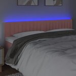 vidaXL Tête de lit à LED Rose 160x5x78/88 cm Velours