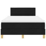 vidaXL Lit ressort avec matelas noir 120x200 cm tissu