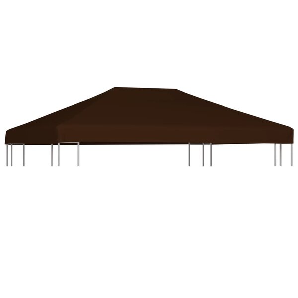 vidaXL Toile supérieure de gazebo 310 g/m² 3x4 m Marron