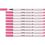 Feutre pinceau Pen 68 brush  rose x 10 STABILO
