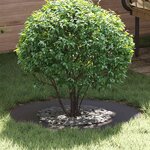 vidaXL Anneaux d'arbre plats 5 Pièces Noir Ø40 / 70 cm Acier