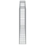 vidaXL Paniers à gabions arqués 5 Pièces 300x30x160/180 cm fer galvanisé