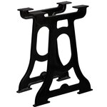 vidaXL Pied de table de salle à manger 2 Pièces Cadre en Y Fonte