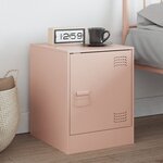 vidaXL Table de chevet rose 34 5x39x44 cm acier