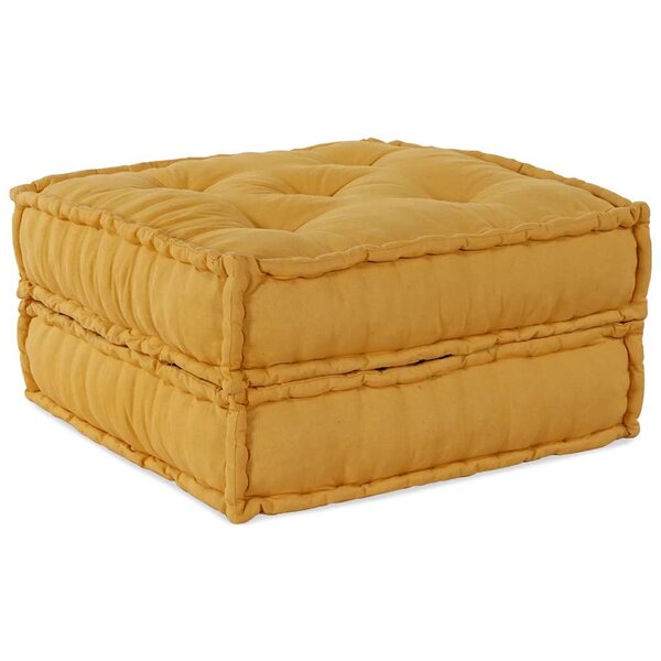 vidaXL Pouf modulaire jaune 70x70x36 tissu