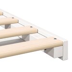 vidaXL Cadre de lit surélevé Blanc 160 x 210 cm Bois massif en pin