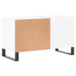 vidaXL Armoire à disques blanc brillant 85x38x48 cm bois d'ingénierie