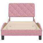 vidaXL Cadre de lit sans matelas rose 90x200 cm velours