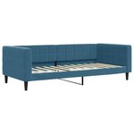 vidaXL Lit de jour avec gigogne et tiroirs bleu 90x200 cm velours
