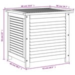 vidaXL Boîte de rangement de jardin persiennes 60x50x56cm bois acacia