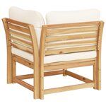 vidaXL Canapé d'angle de jardin coussins 73x73x65cm bois massif acacia