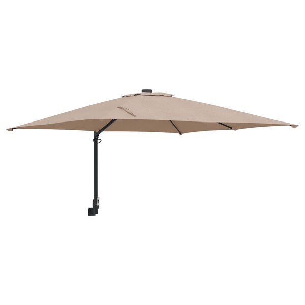 vidaXL Parasol de terrasse Taupe Polyester Grand Pliable