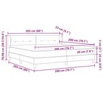 vidaXL Lit à ressorts avec matelas Crème 200 x 200 cm tissu