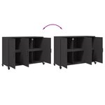 vidaXL Buffet noir 100 5x39x72 cm acier