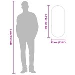 vidaXL Miroir mural Argenté 80x35 cm Ovale