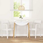 vidaXL Chaises à manger 2 Pièces blanc bois massif caoutchouc