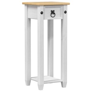 vidaXL Support de Plante Blanc 30 x 30 x 73 cm Bois de pin massif
