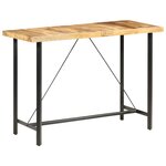 vidaXL Table de bar 150x70x107 cm Bois de manguier brut