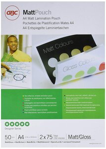 Lot de 50 Pochettes de plastification mates A4 2x75 microns GBC