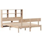 vidaXL Lit bibliothèque sans matelas 150x200 cm bois massif de pin