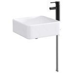 vidaXL Lavabo de salle de bains Noir Mat 49 x 37 x 14 cm métal