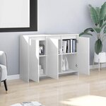 vidaXL Buffet Blanc 102x33x75 cm Bois d'ingénierie