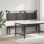 vidaXL Tête de lit suspendue Noir PU antique