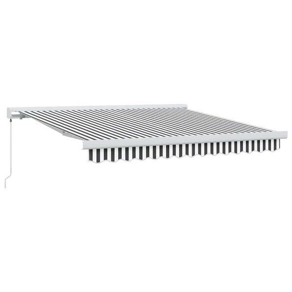 vidaXL Auvent rétractable anthracite/blanc 3x2 5 m tissu et aluminium