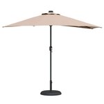 vidaXL Parasol de jardin Taupe 294 x 150 x 224 cm Polyester et Acier