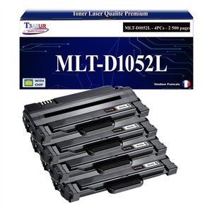 T3AZUR - 4x Toners compatibles avec Samsung MLT-D1052L MLTD1052L pour Samsung ML-1910 ML-1910K ML-1911 ML-1915 ML-1915K ML-1915N ML-1916K