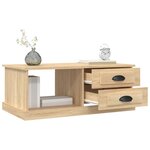 vidaXL Table basse Chêne sonoma 90x50x35 cm Bois d'ingénierie