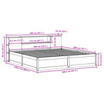 vidaXL Cadre de lit sans matelas 200x200 cm bois massif de pin
