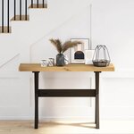 vidaXL Table console NOAIN pieds en forme de X 120x30x75 cm massif pin