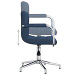 Vidaxl chaise pivotante de bureau bleu tissu