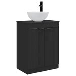 vidaXL Meuble de salle de bain avec évier Noir 54 x 35 x 83 cm
