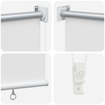 vidaXL Store roulant extérieur protection UV Blanc Polyester