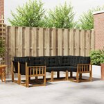 vidaXL Ensemble de canapés d'extérieur 6 pc Naturel et noir