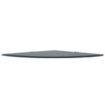 vidaXL Étagères d'angle 2 Pièces et supports chromés Verre Noir 25x25 cm
