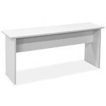 vidaXL Table de salle à manger et bancs 3 Pièces Bois d'ingénierie Blanc