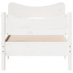 vidaXL Cadre de lit sans matelas blanc 90x190 cm bois de pin massif