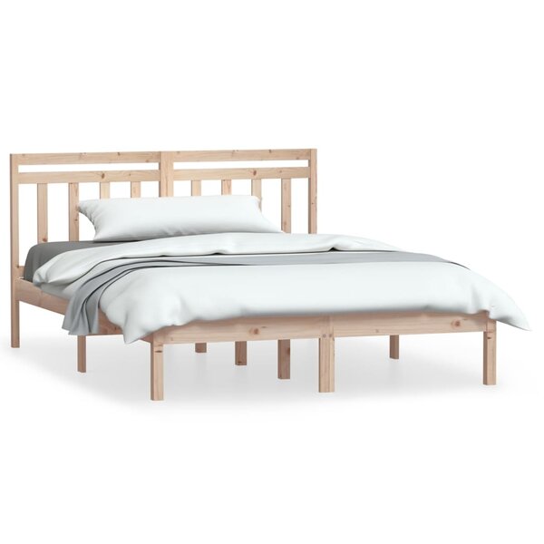 vidaXL Cadre de lit Bois de pin massif 120x200 cm