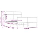 vidaXL Cadre de lit sans matelas 120x190 cm cm chêne sonoma