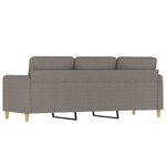 vidaXL Canapé à 3 places Taupe 180 cm Tissu